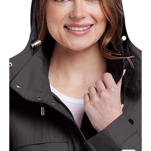 Weatherproof HOODED A-LINE RAIN JACKET Size L - Picture 4 of 16